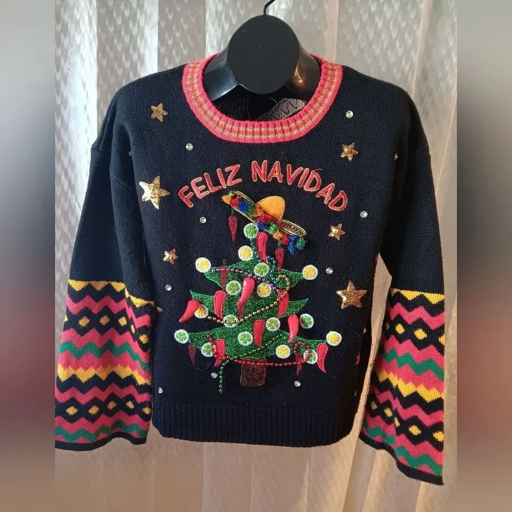 Holiday Time Ugly Christmas Sweater Women's M(8-10) Preowned